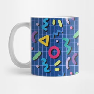 Blue Memphis Pattern Mug